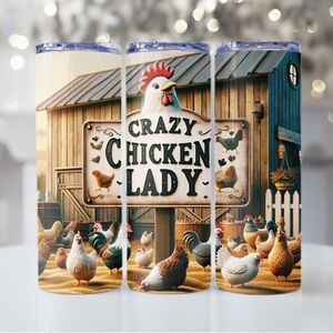 Crazy chicken lady tumbler